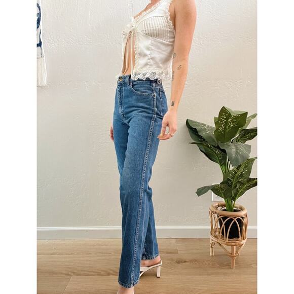 Vintage 1980/90's Calvin Klein High Waist Boot Leg Jeans - Picture 7 of 10